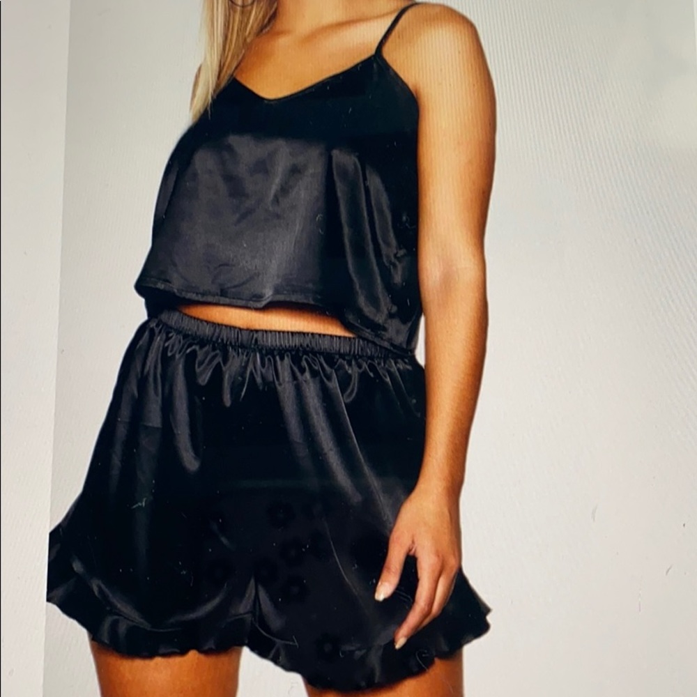 boohoo nightwear two piece set